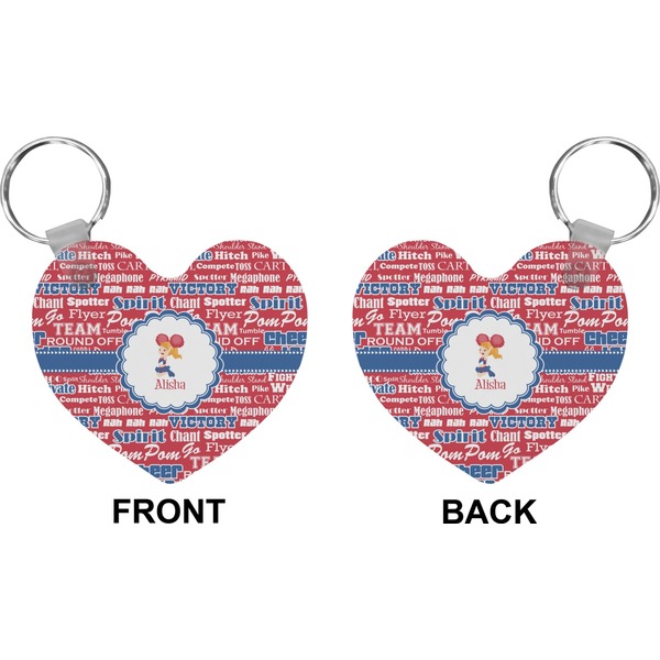 Cheerleader Heart Keychain (Front + Back)