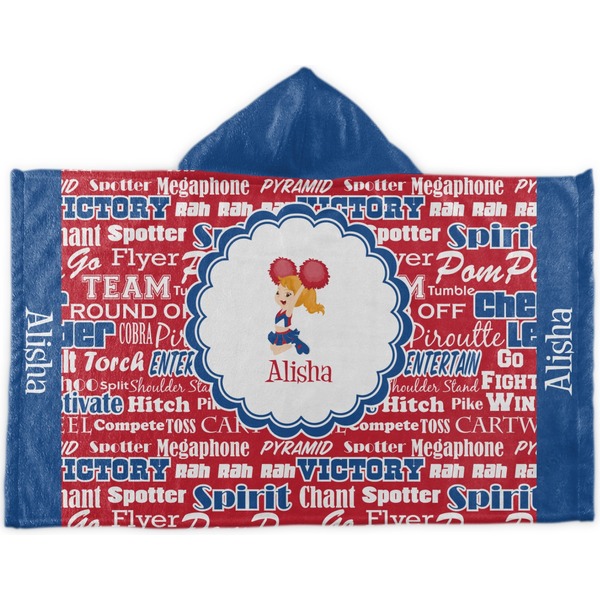 Custom Cheerleader Kids Hooded Towel (Personalized)