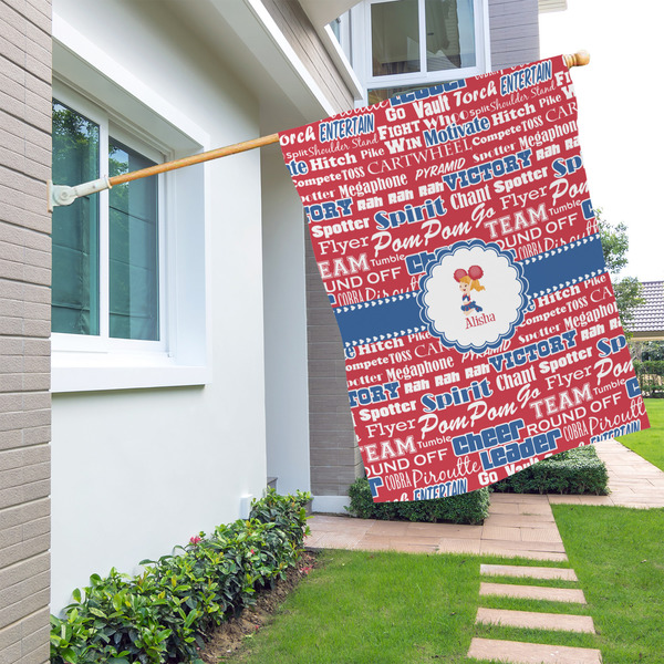 Cheerleader House Flags - Single Sided - LIFESTYLE