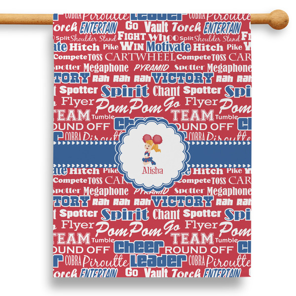Custom Cheerleader 28" House Flag - Double Sided (Personalized)
