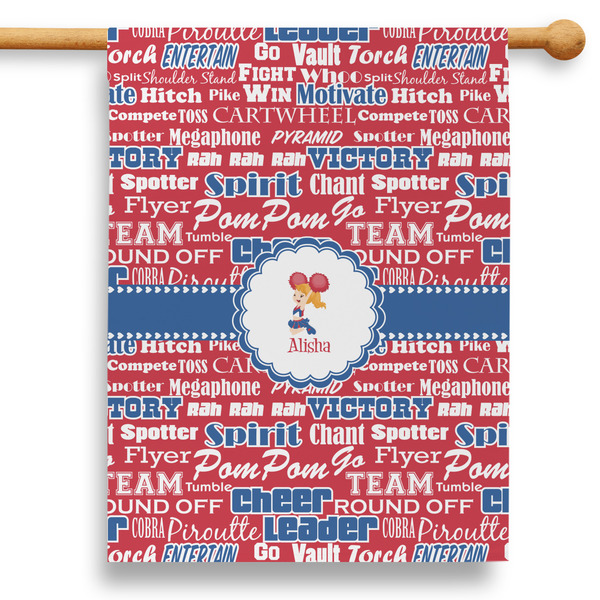 Custom Cheerleader 28" House Flag (Personalized)
