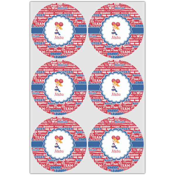 Cheerleader Icing Circle - Large - Set of 6