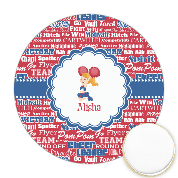 Custom Cheerleader Printed Cookie Topper - 2.5" (Personalized)