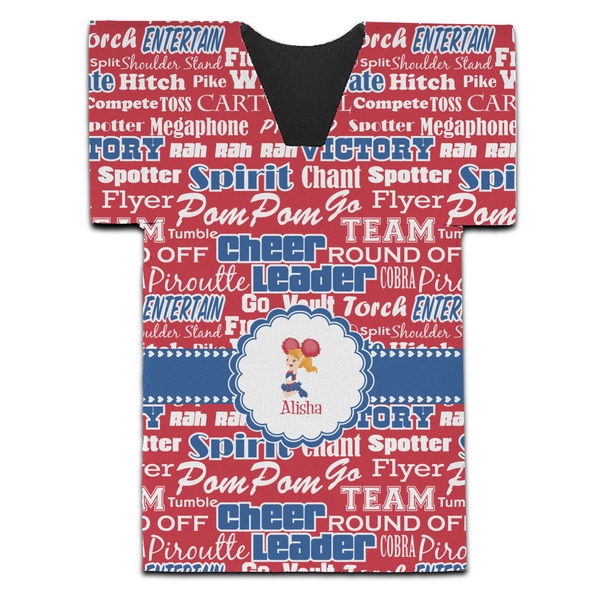 Cheerleader Jersey Bottle Cooler - Set of 4 - FRONT (flat)