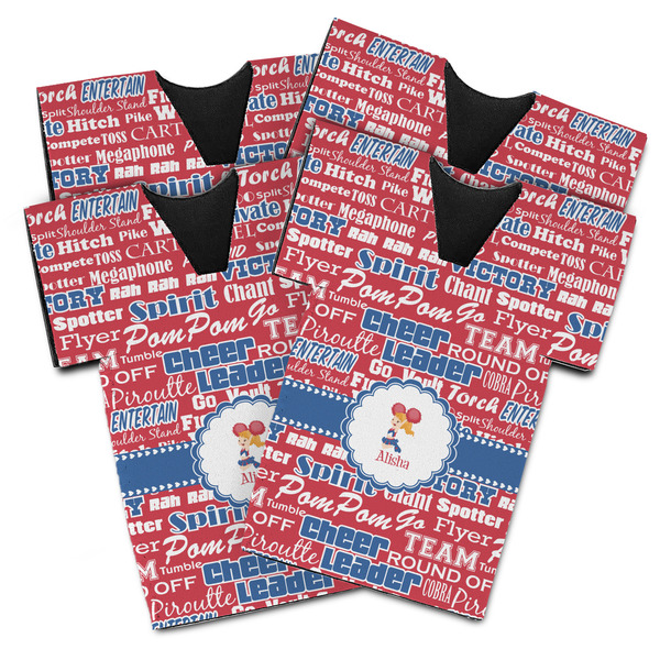 Cheerleader Jersey Bottle Cooler - Set of 4 - MAIN (flat)