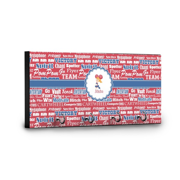 Cheerleader Key Hanger - Front View with Hooks