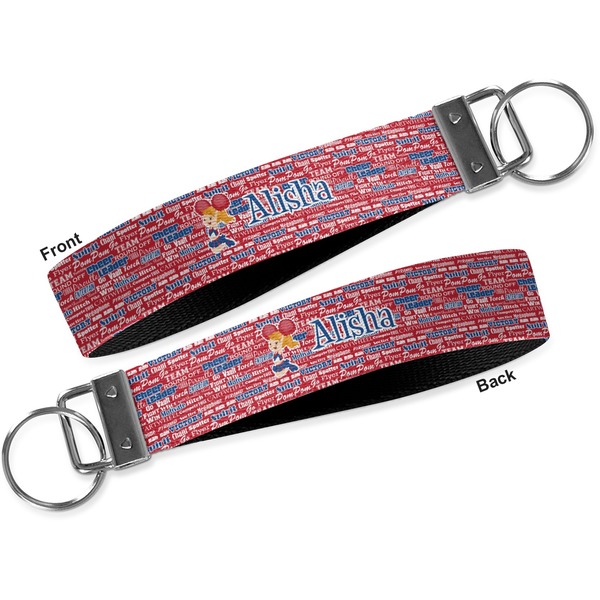Cheerleader Key-chain - Metal and Nylon - Front and Back
