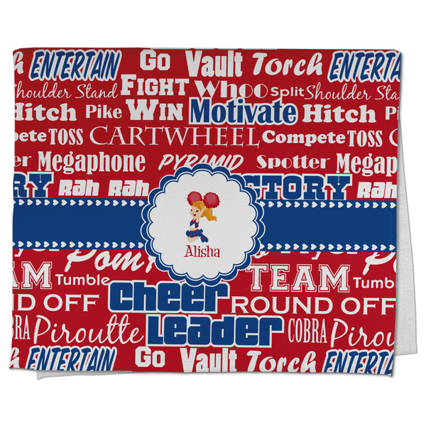 Custom Cheerleader Kitchen Towel - Poly Cotton w/ Name or Text