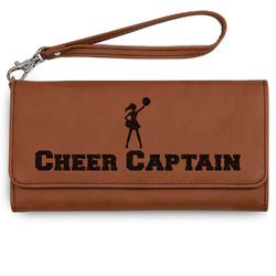Cheerleader Ladies Leatherette Wallet - Laser Engraved (Personalized)