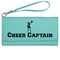 Cheerleader Ladies Leatherette Wallet - Laser Engraved- Teal (Personalized)