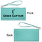 Cheerleader Ladies Wallets - Faux Leather - Teal - Front & Back View