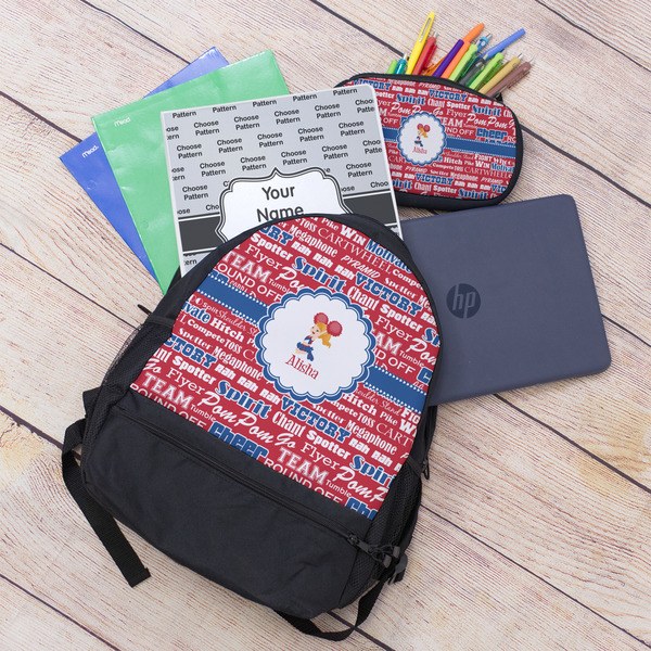 Cheerleader Large Backpack - Black - With Stuff