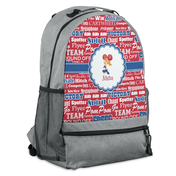 Custom Cheerleader Backpack - Grey (Personalized)
