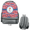 Cheerleader Large Backpack - Gray - Front & Back View