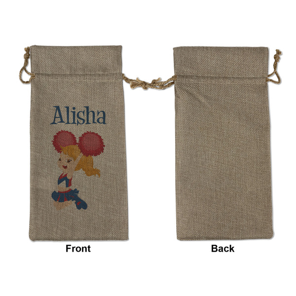 Cheerleader Large Burlap Gift Bags - Front Approval