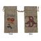 Cheerleader Large Burlap Gift Bag - Front & Back (Personalized)