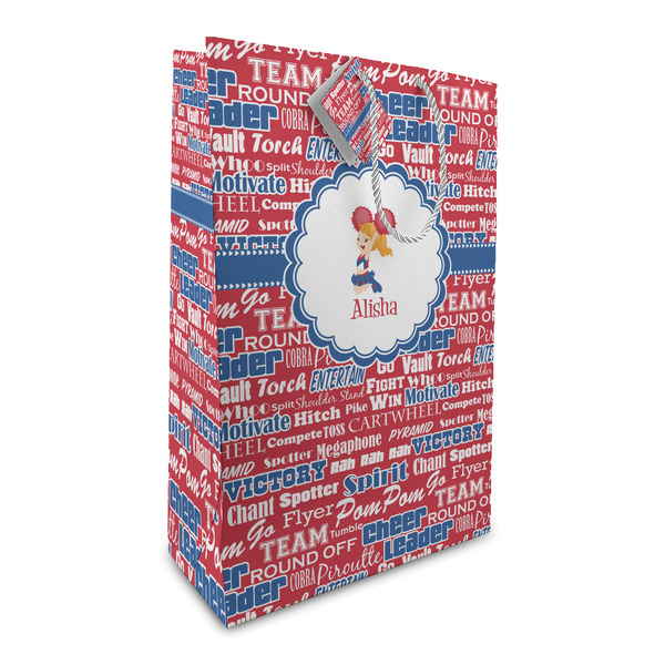 Custom Cheerleader Large Gift Bag (Personalized)