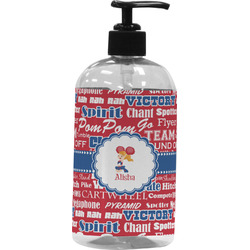 Cheerleader Plastic Soap / Lotion Dispenser (16 oz - Large - Black) (Personalized)
