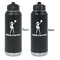 Cheerleader Laser Engraved Water Bottles - Front & Back Engraving - Front & Back View