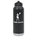 Cheerleader Water Bottles - Laser Engraved - Front & Back (Personalized)