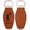 Cheerleader Leather Bar Bottle Opener - Front and Back (single sided)