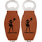 Cheerleader Leather Bar Bottle Opener - Front and Back