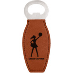 Cheerleader Leatherette Bottle Opener - Double Sided (Personalized)