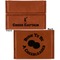 Cheerleader Leather Business Card Holder - Front Back