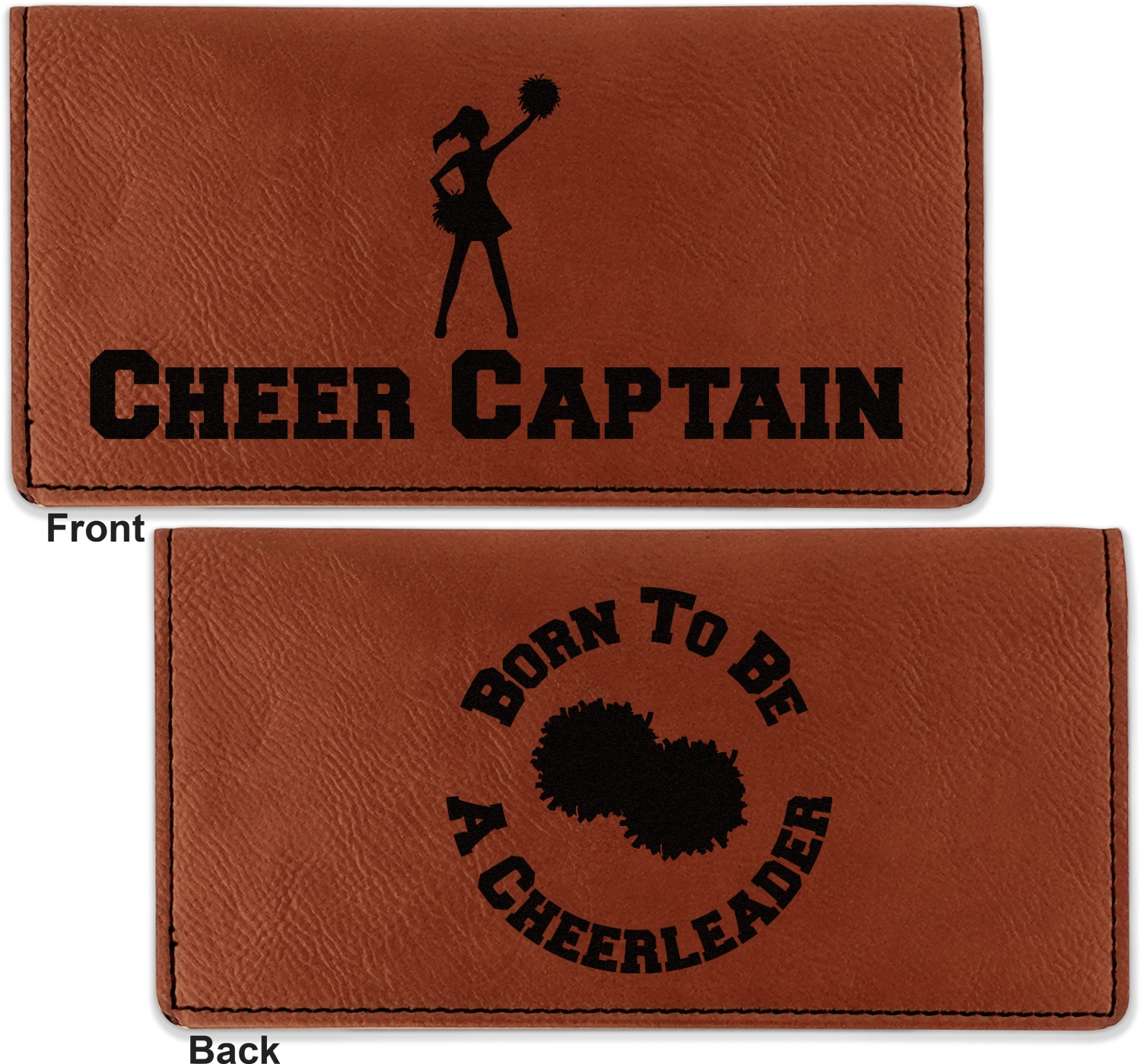 Cheer Vinyl Checkbook Cover Personalized 