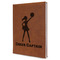 Cheerleader Leather Sketchbook - Large - Double Sided - Angled View
