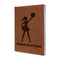 Cheerleader Leather Sketchbook - Small - Double Sided - Angled View