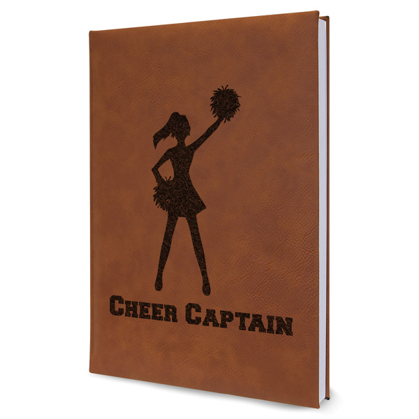 Custom Cheerleader Leatherette Journal - Large - Single Sided (Personalized)