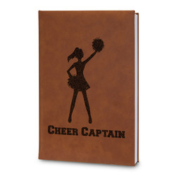 Cheerleader Leatherette Journal - Large - Double Sided (Personalized)