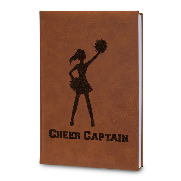 Custom Cheerleader Leatherette Journal - Large - Double Sided (Personalized)