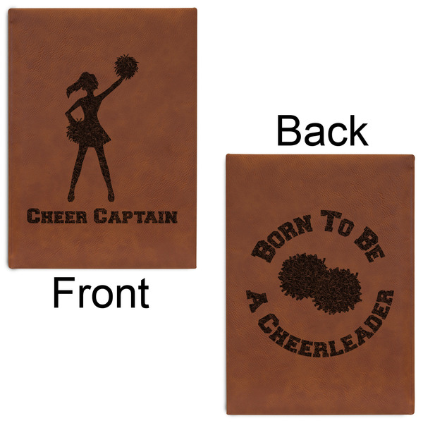 Cheerleader Leatherette Journals - Large - Double Sided - Front & Back View
