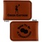 Cheerleader Leatherette Magnetic Money Clip - Front and Back