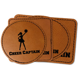 Cheerleader Faux Leather Iron On Patch (Personalized)