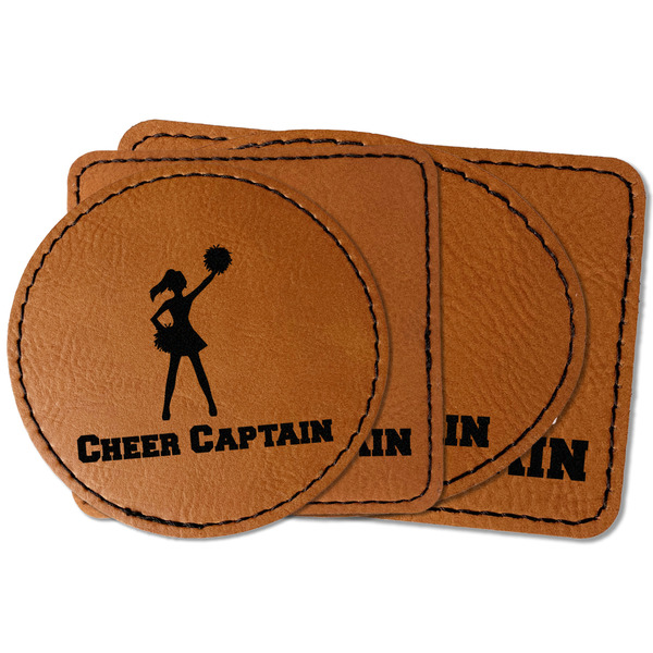 Custom Cheerleader Faux Leather Iron On Patch (Personalized)
