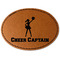 Cheerleader Faux Leather Iron On Patch - Oval (Personalized)