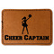 Cheerleader Faux Leather Iron On Patch - Rectangle (Personalized)