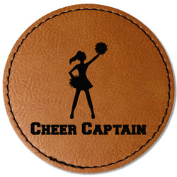 Cheerleader Faux Leather Iron On Patch - Round (Personalized)