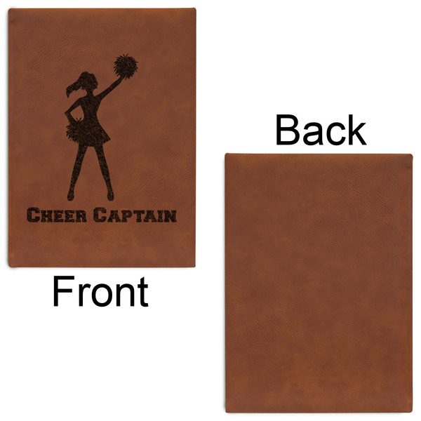 Cheerleader Leatherette Sketchbooks - Large - Single Sided - Front & Back View