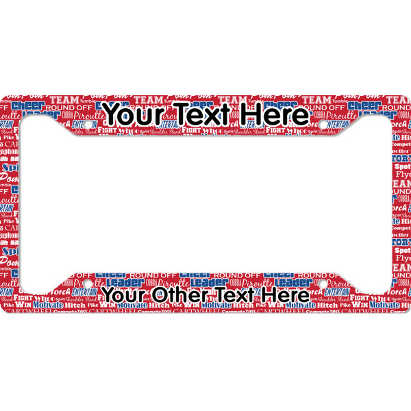 Custom Cheerleader License Plate Frame - Style A (Personalized)