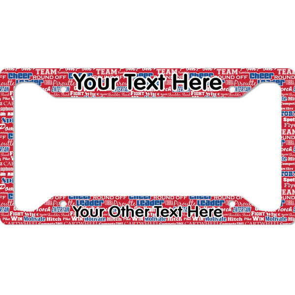 Custom Cheerleader License Plate Frame (Personalized)