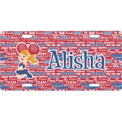 Cheerleader Front License Plate (Personalized)