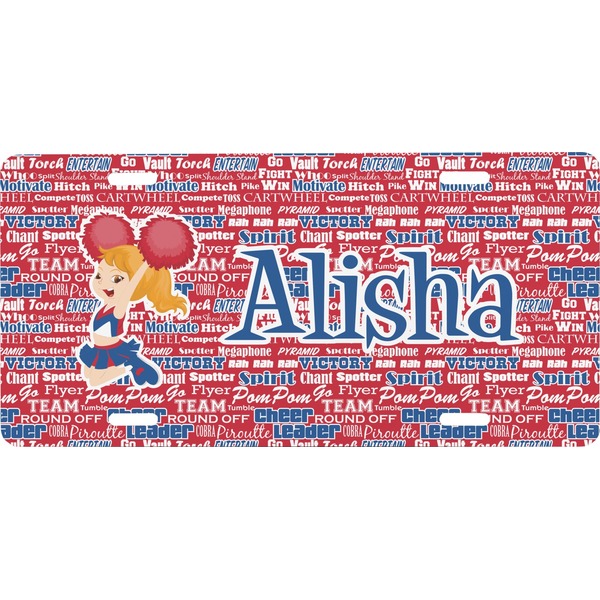 Custom Cheerleader Front License Plate (Personalized)