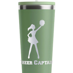 Cheerleader RTIC Everyday Tumbler with Straw - 28oz - Light Green - Double-Sided (Personalized)