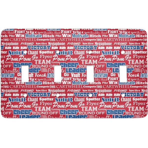 Custom Cheerleader Light Switch Cover (4 Toggle Plate)