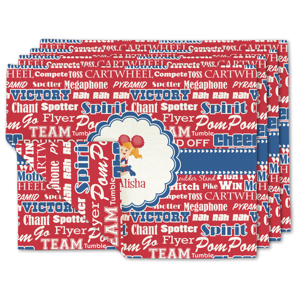 Custom Cheerleader Linen Placemat w/ Name or Text