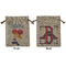 Cheerleader Medium Burlap Gift Bag - Front & Back (Personalized)